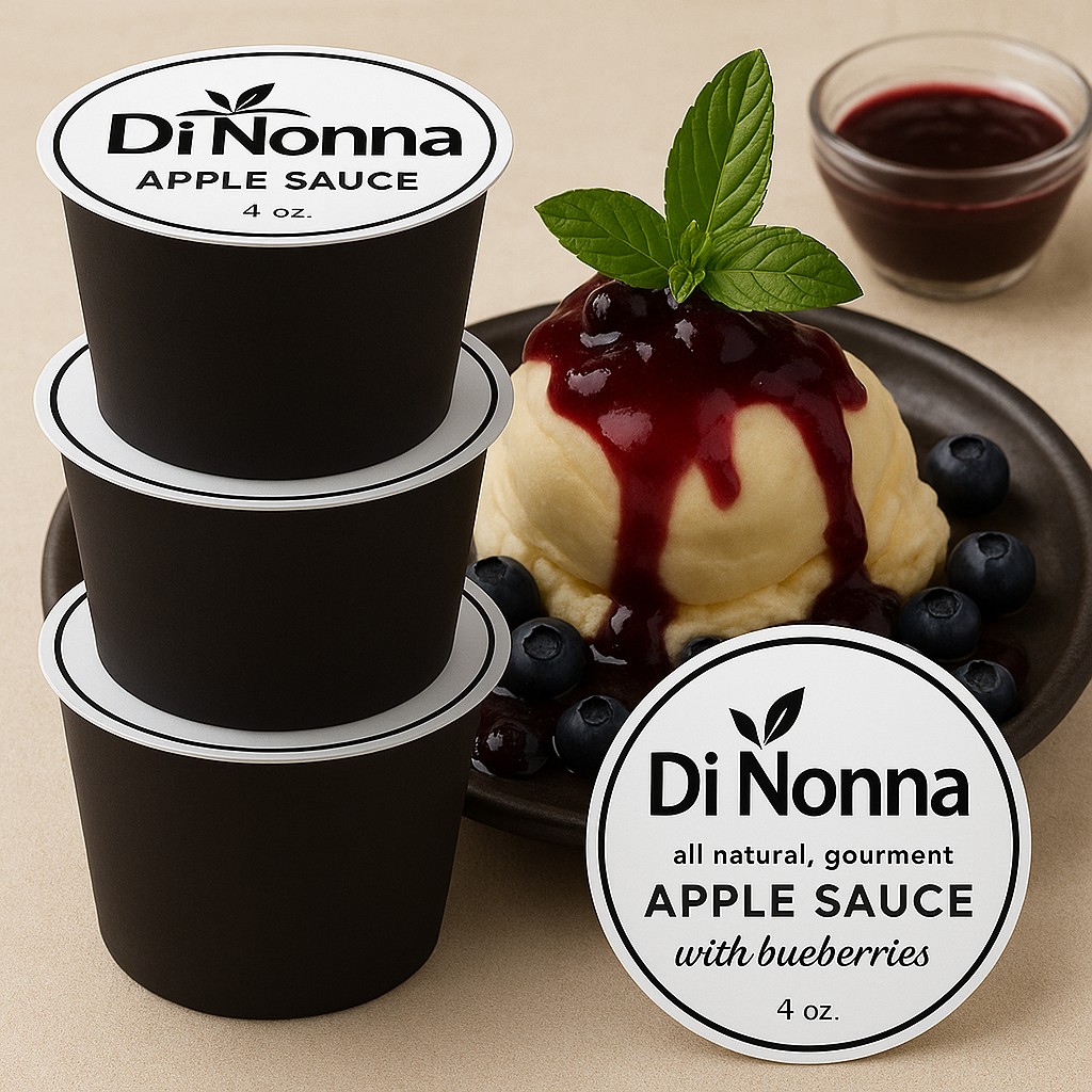COMING SOON. Applesauce Apple with Blueberry 4 OZ. - 12 Pack Cups